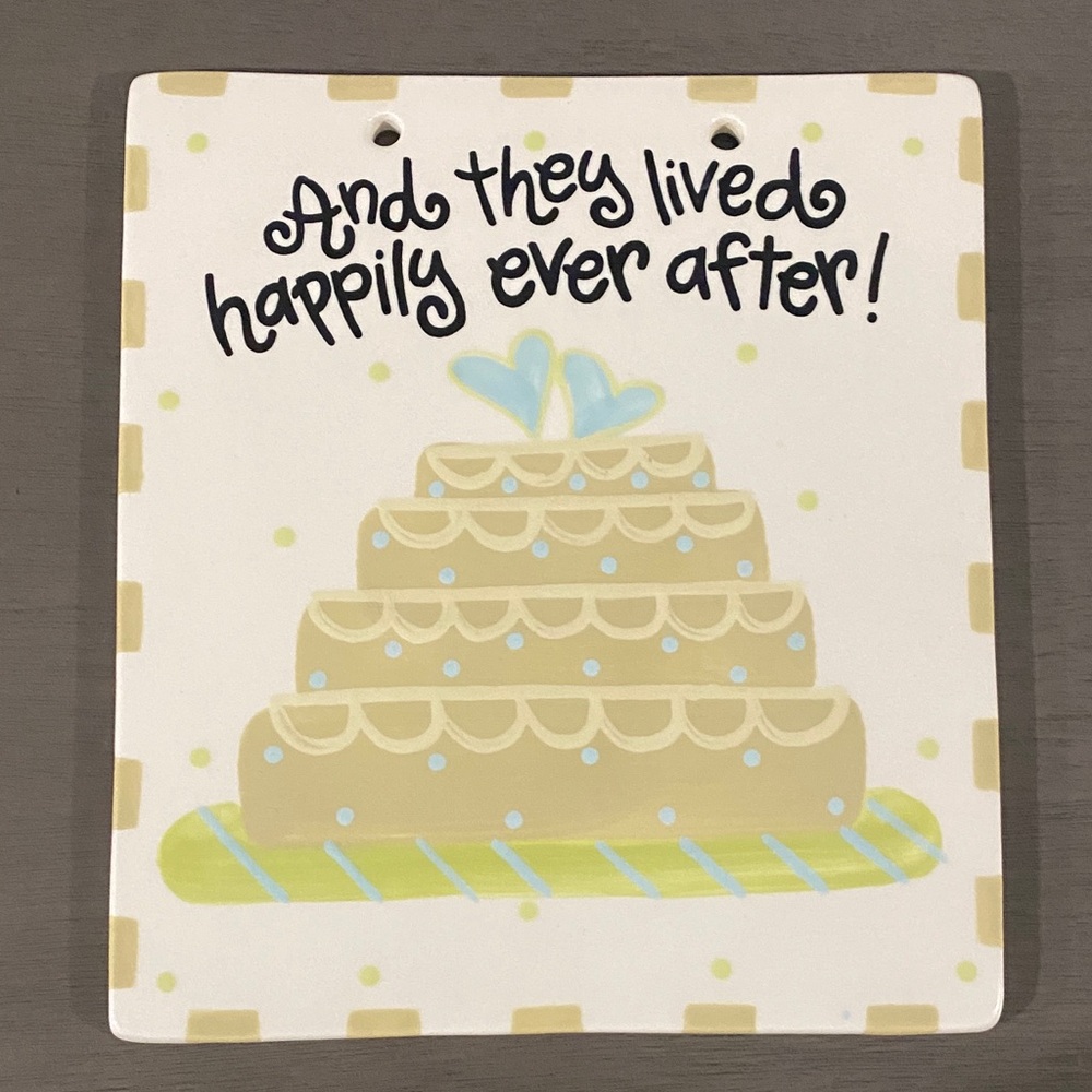 Coton Colors ‘And they lived happily ever after’ Cream and Gold Wall Decor